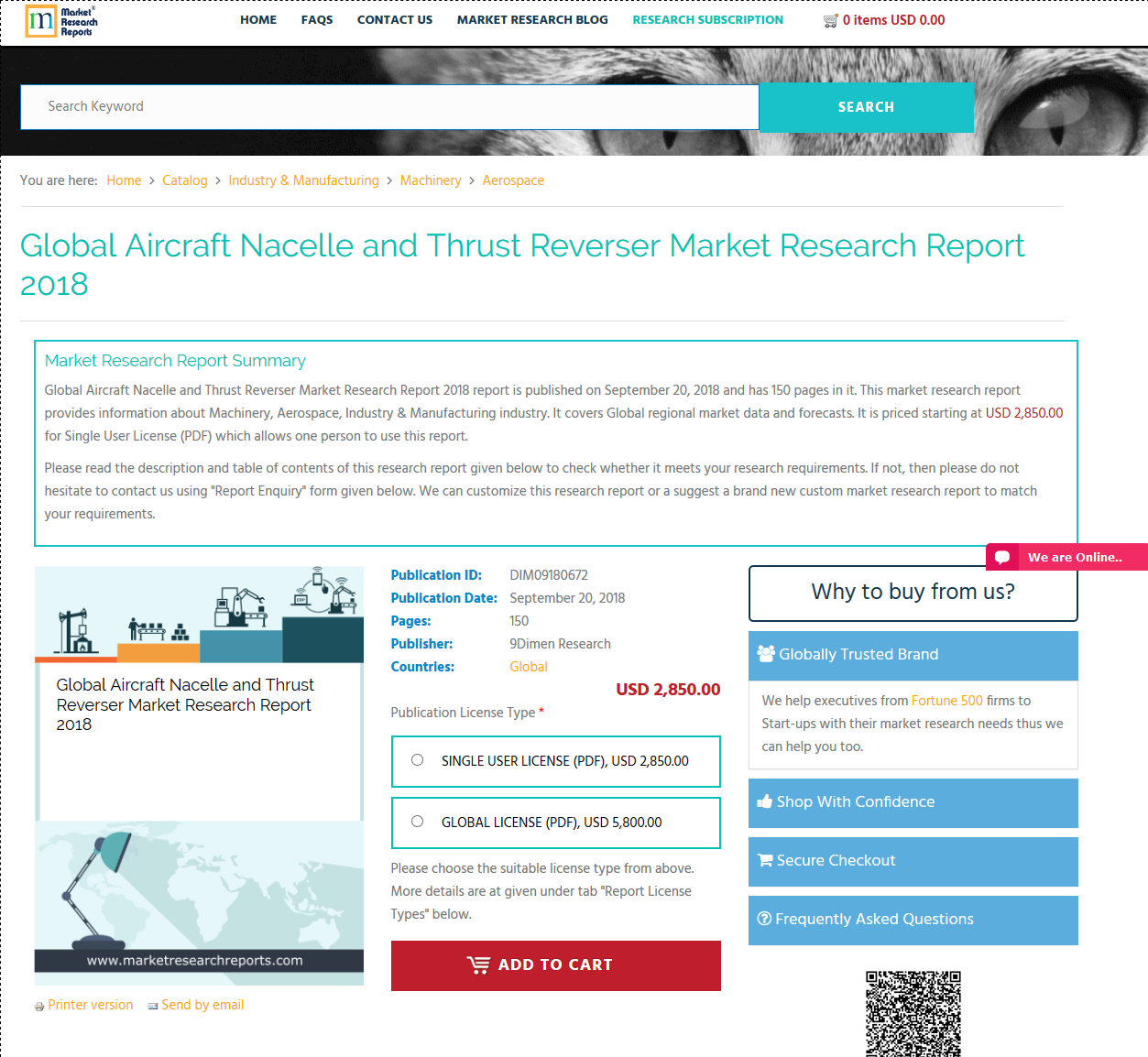 Global Aircraft Nacelle and Thrust Reverser Market Research'