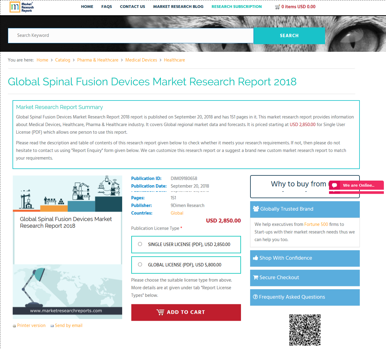 Global Spinal Fusion Devices Market Research Report 2018'