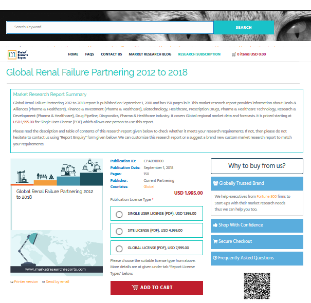 Global Renal Failure Partnering 2012 to 2018