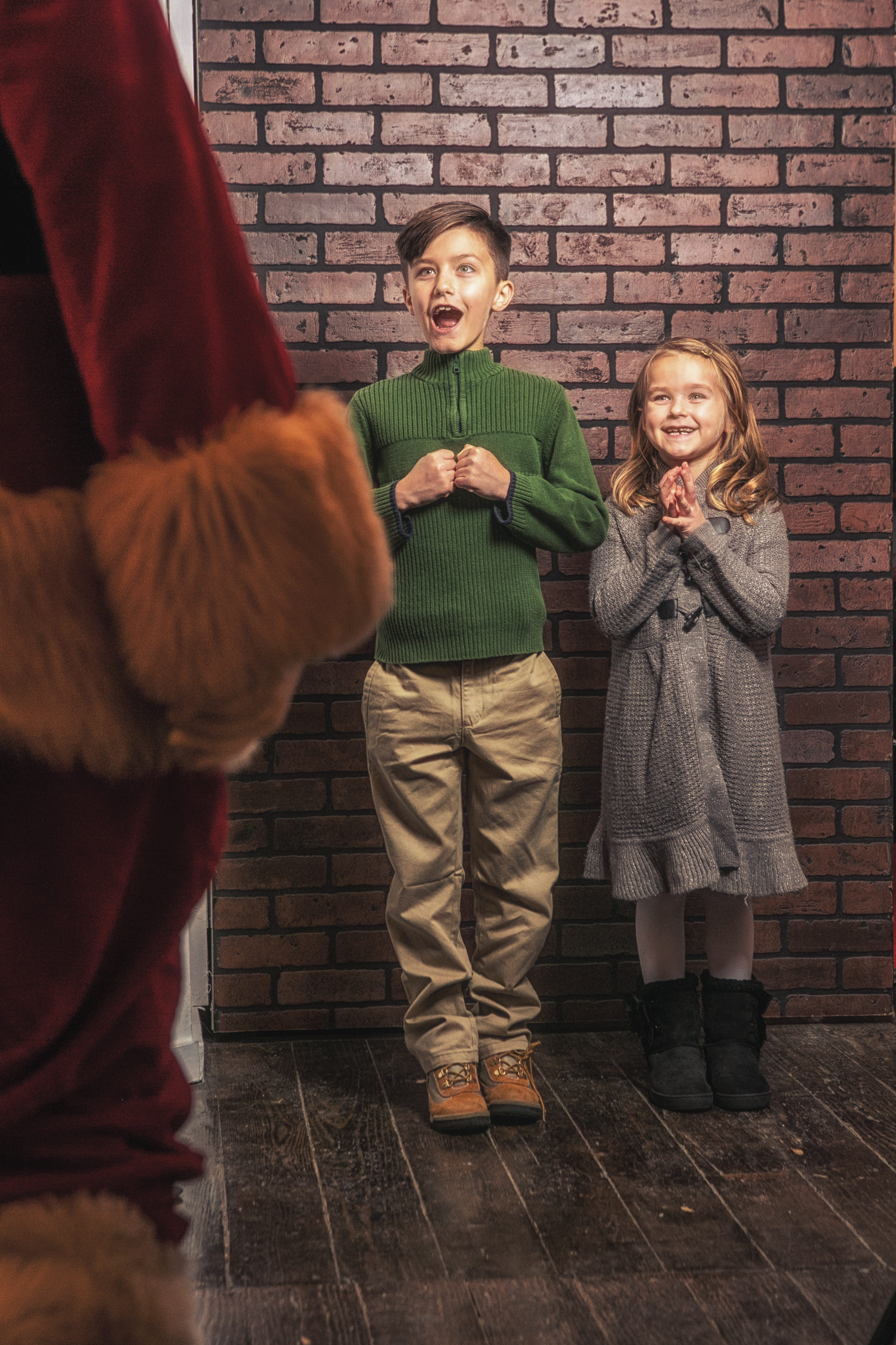 Children See Santa for the First Time'