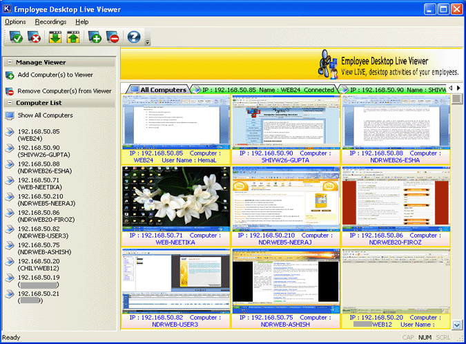 Employee Desktop Live Viewer'