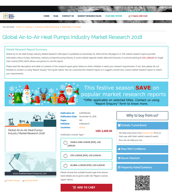 Global Air-to-Air Heat Pumps Industry Market Research 2018'