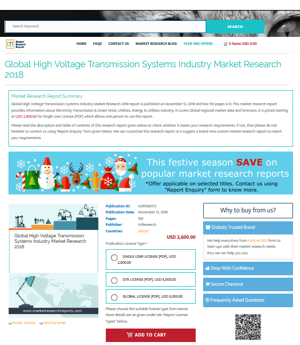 Global High Voltage Transmission Systems Industry Market