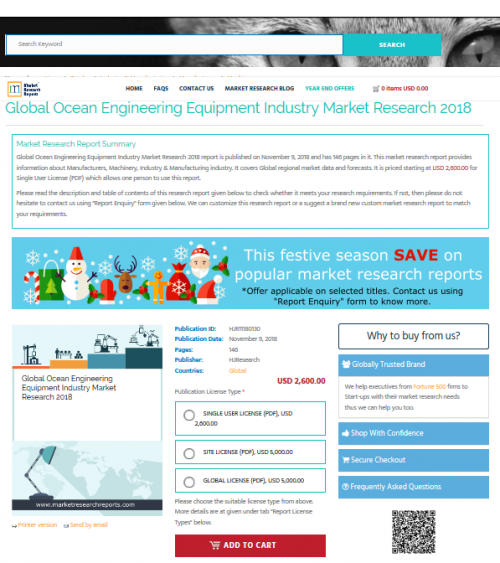Global Ocean Engineering Equipment Industry Market Research'
