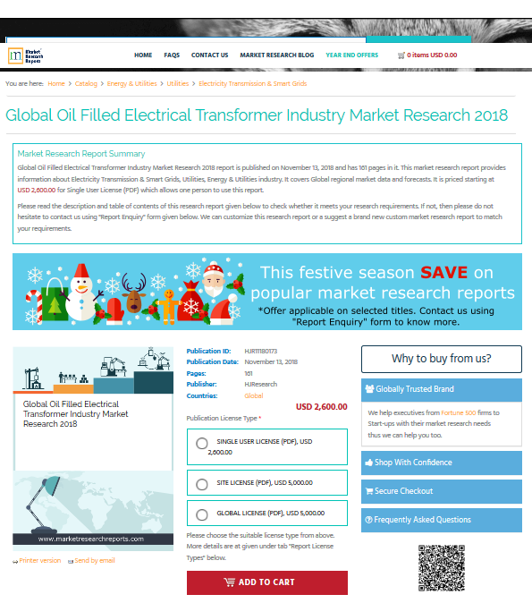 Global Oil Filled Electrical Transformer Industry Market'