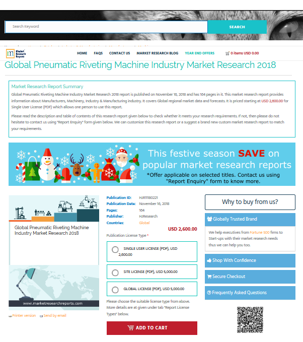 Global Pneumatic Riveting Machine Industry Market Research