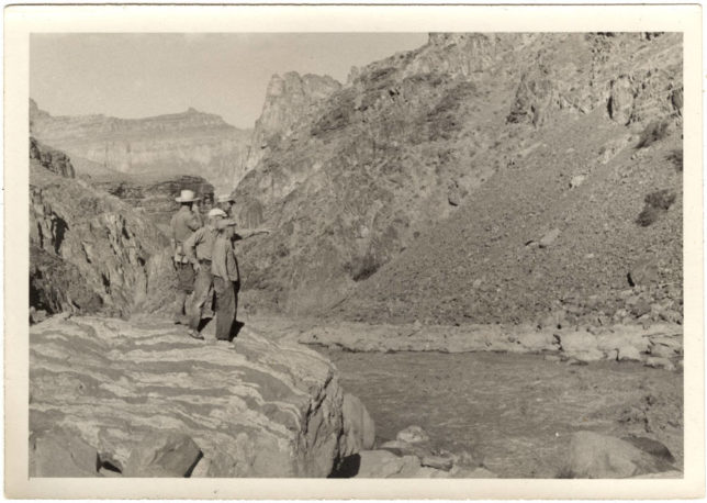 Unidentified members of the 1937 Carnegie-Cal Tech science e