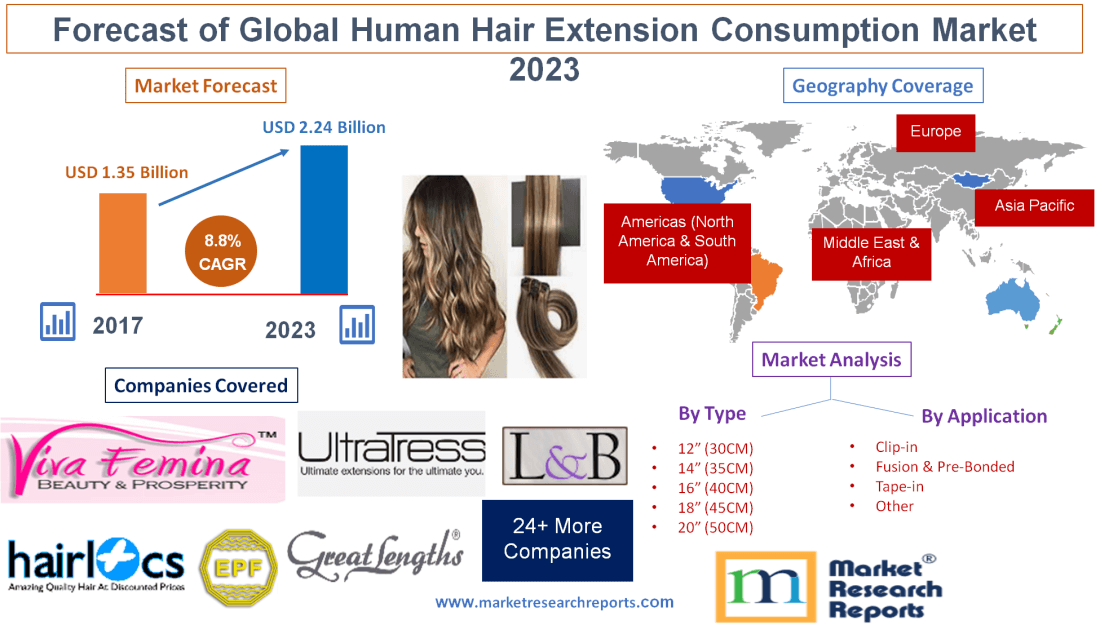 Global Human Hair Extension Market Will Grow at a CAGR 8.8 and Reach
