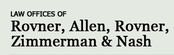 The Law Firm of Rovner, Allen, Rovner, Zimmerman & Nash Logo