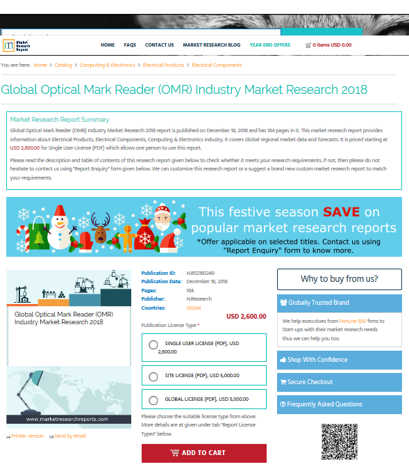 Global Optical Mark Reader (OMR) Industry Market Research