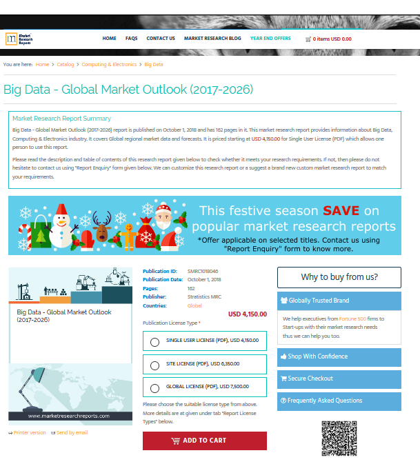 Big Data - Global Market Outlook (2017-2026)'