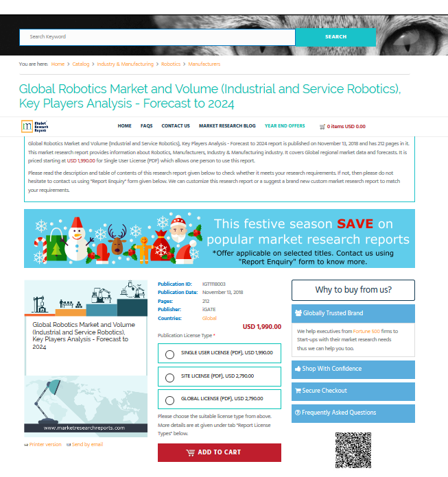 Global Robotics Market and Volume