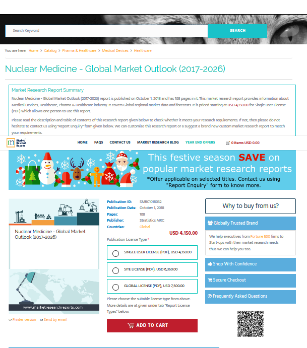 Nuclear Medicine - Global Market Outlook (2017-2026)'