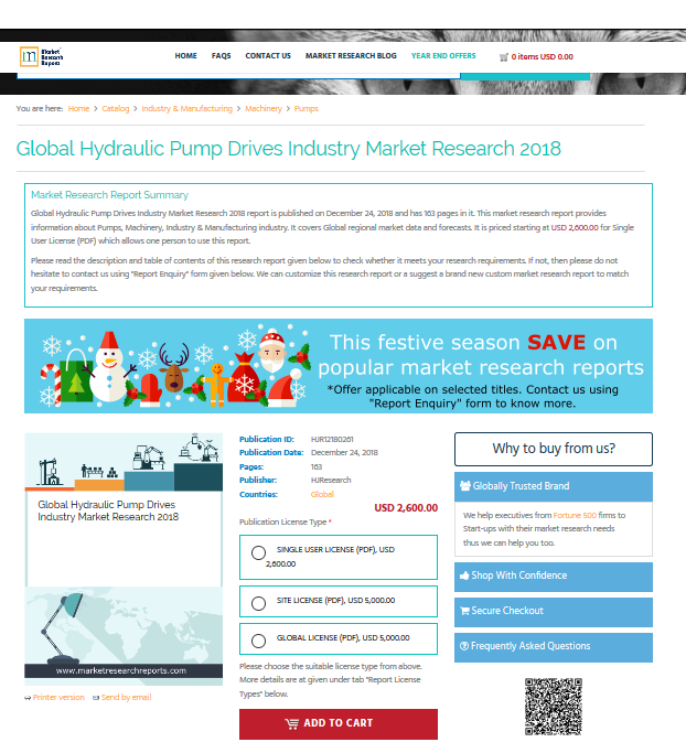 Global Hydraulic Pump Drives Industry Market Research 2018