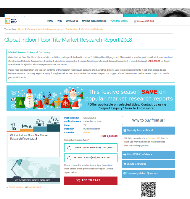 Global Indoor Floor Tile Market Research Report 2018