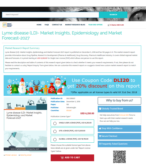 Lyme disease (LD)- Market Insights, Epidemiology and Market'