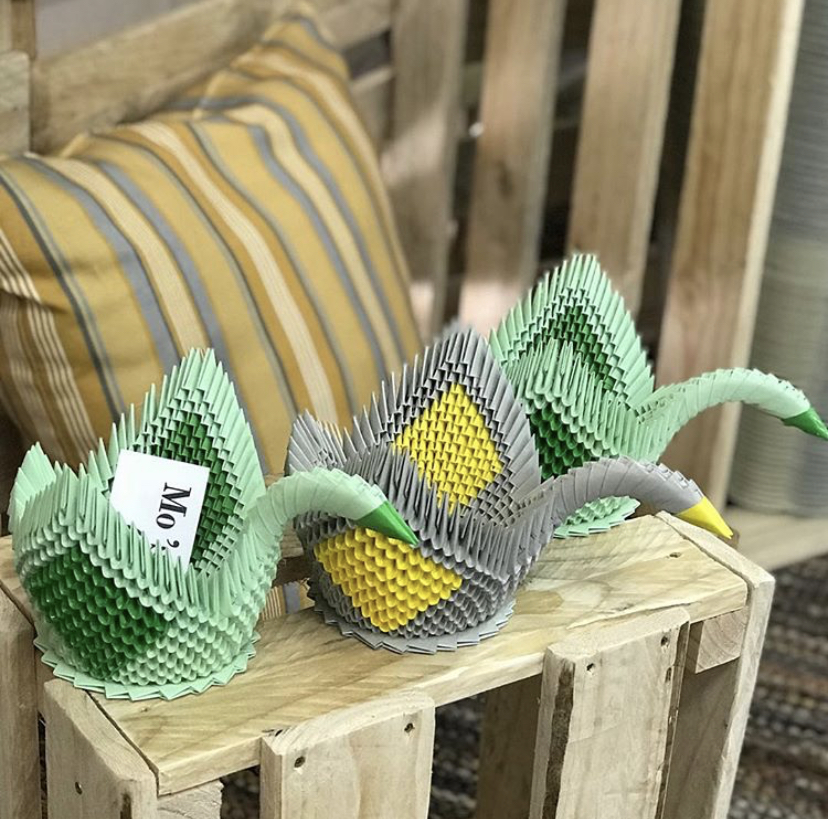 Origami Swan Sculptures 03