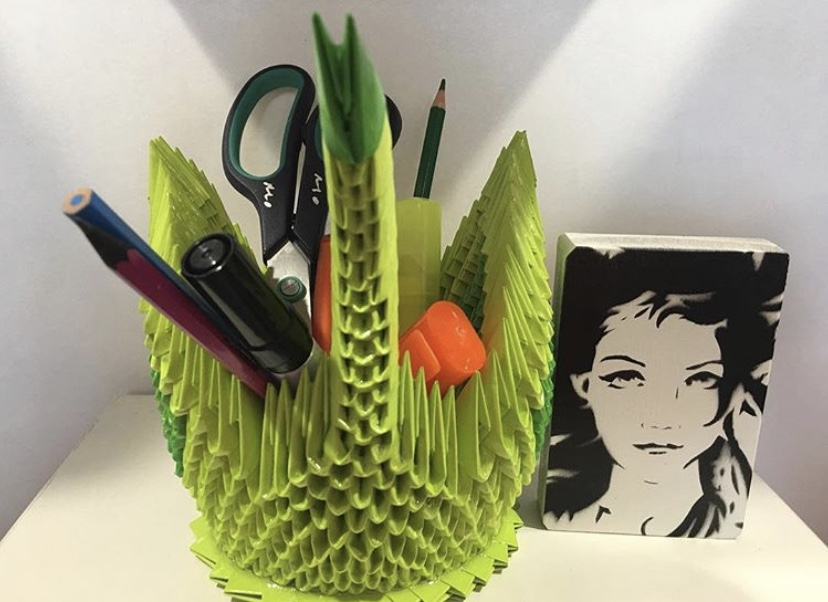 Origami Swan Sculptures 05