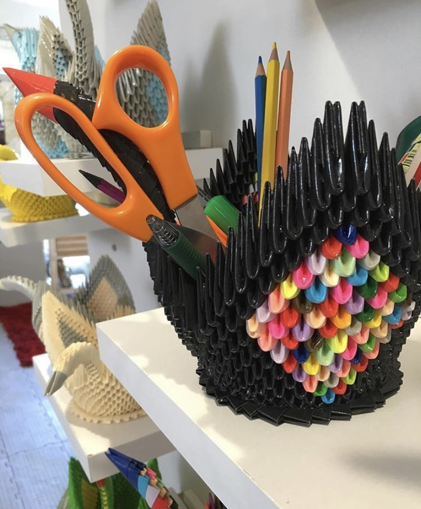 Origami Swan Sculptures 08