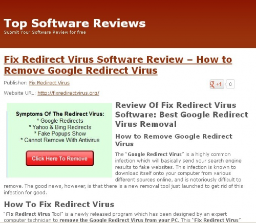 Fix Redirect Virus Tool Review'