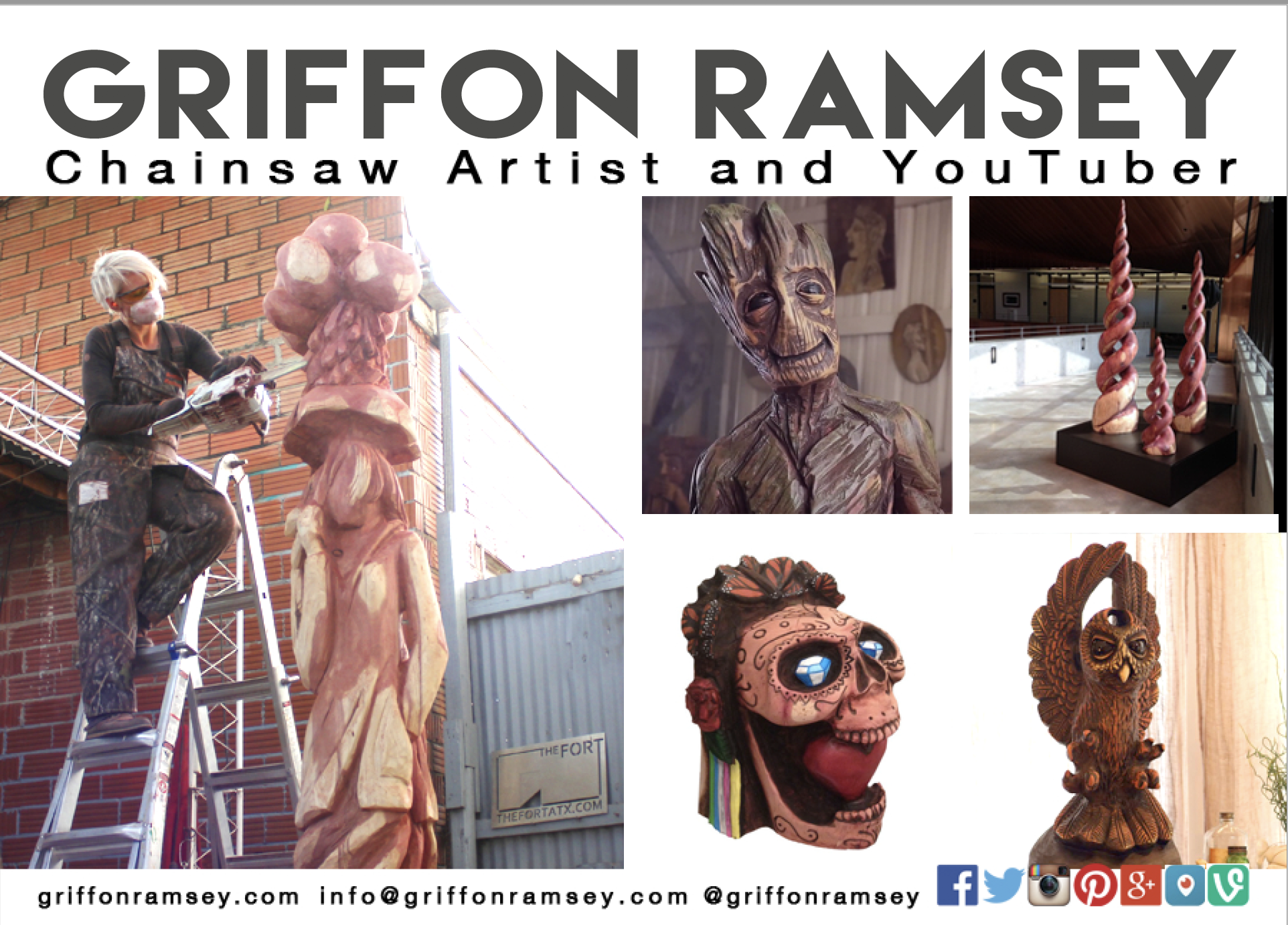 Austin-Based International Chainsaw Sculptor Griffon Ramsey'