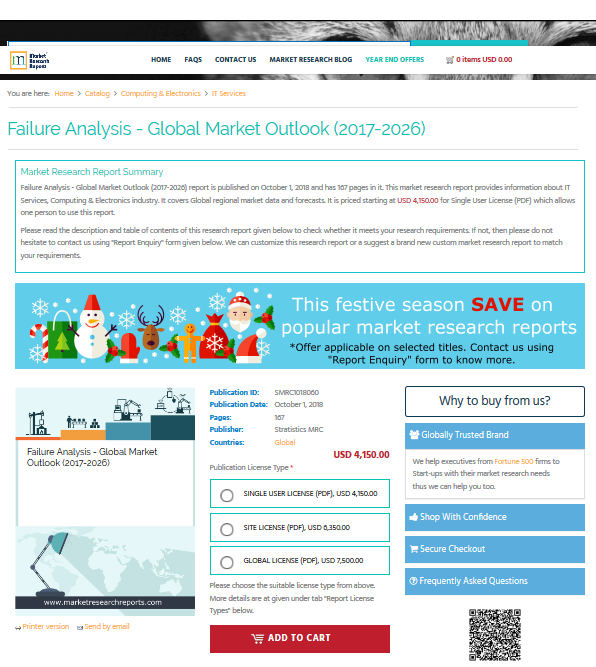 Failure Analysis - Global Market Outlook (2017-2026)
