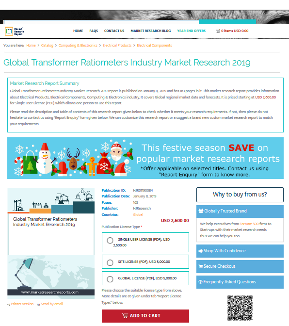 Global Transformer Ratiometers Industry Market Research 2019