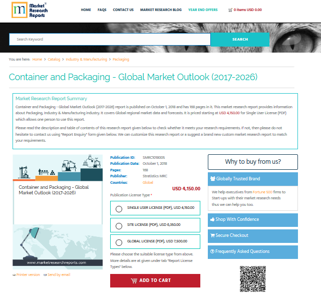 Container and Packaging - Global Market Outlook (2017-2026)