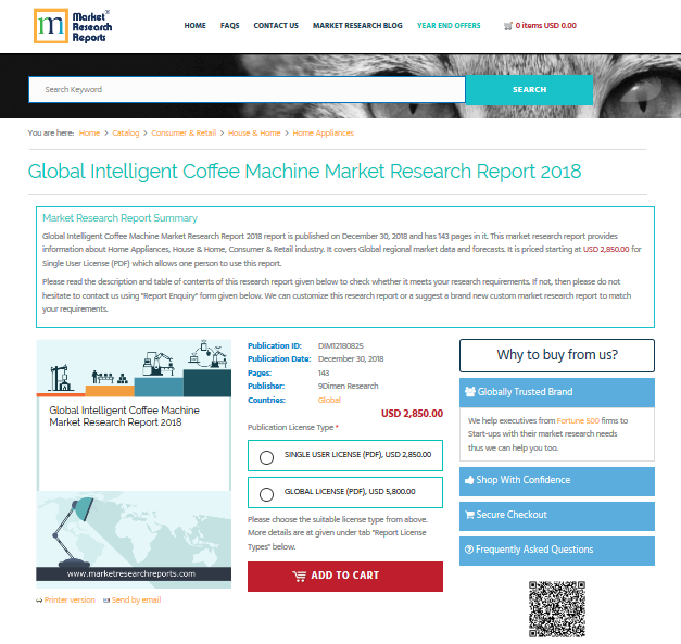 Global Intelligent Coffee Machine Market Research Report'