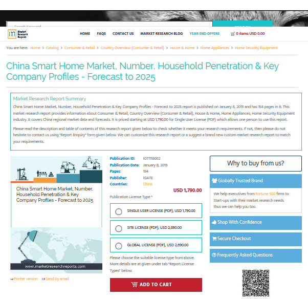 China Smart Home Market, Number, Household Penetration &'