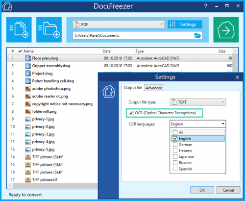 DocuFreezer 3.0 Screenshot'