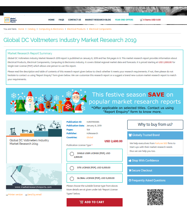 Global DC Voltmeters Industry Market Research 2019'