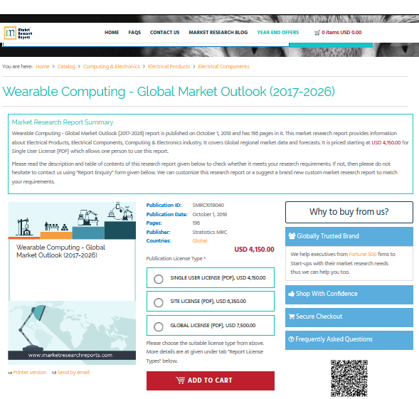 Wearable Computing - Global Market Outlook (2017-2026)'