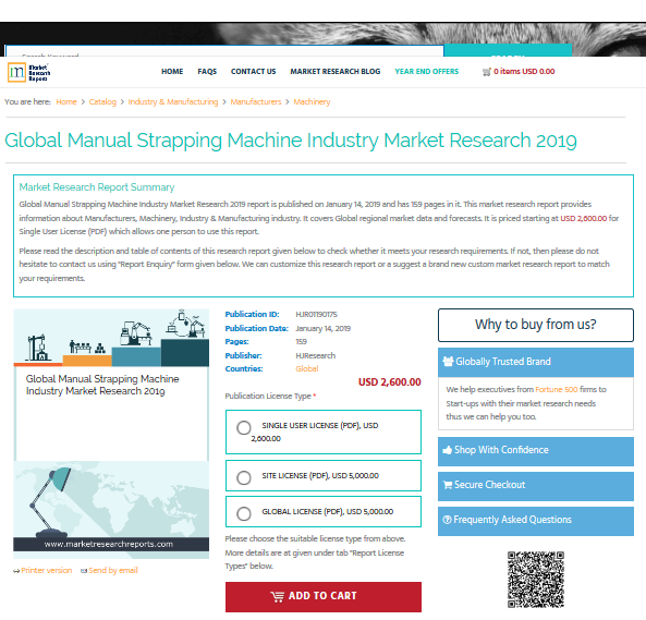 Global Manual Strapping Machine Industry Market Research'