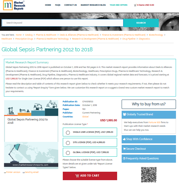 Global Sepsis Partnering 2012 to 2018'