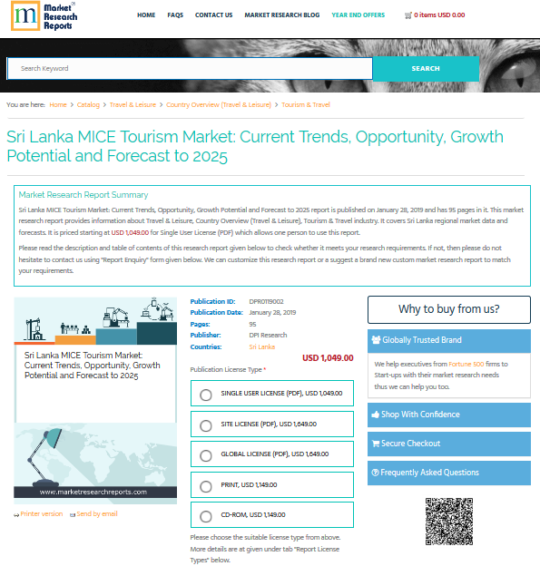 Sri Lanka MICE Tourism Market: Current Trends, Opportunity'