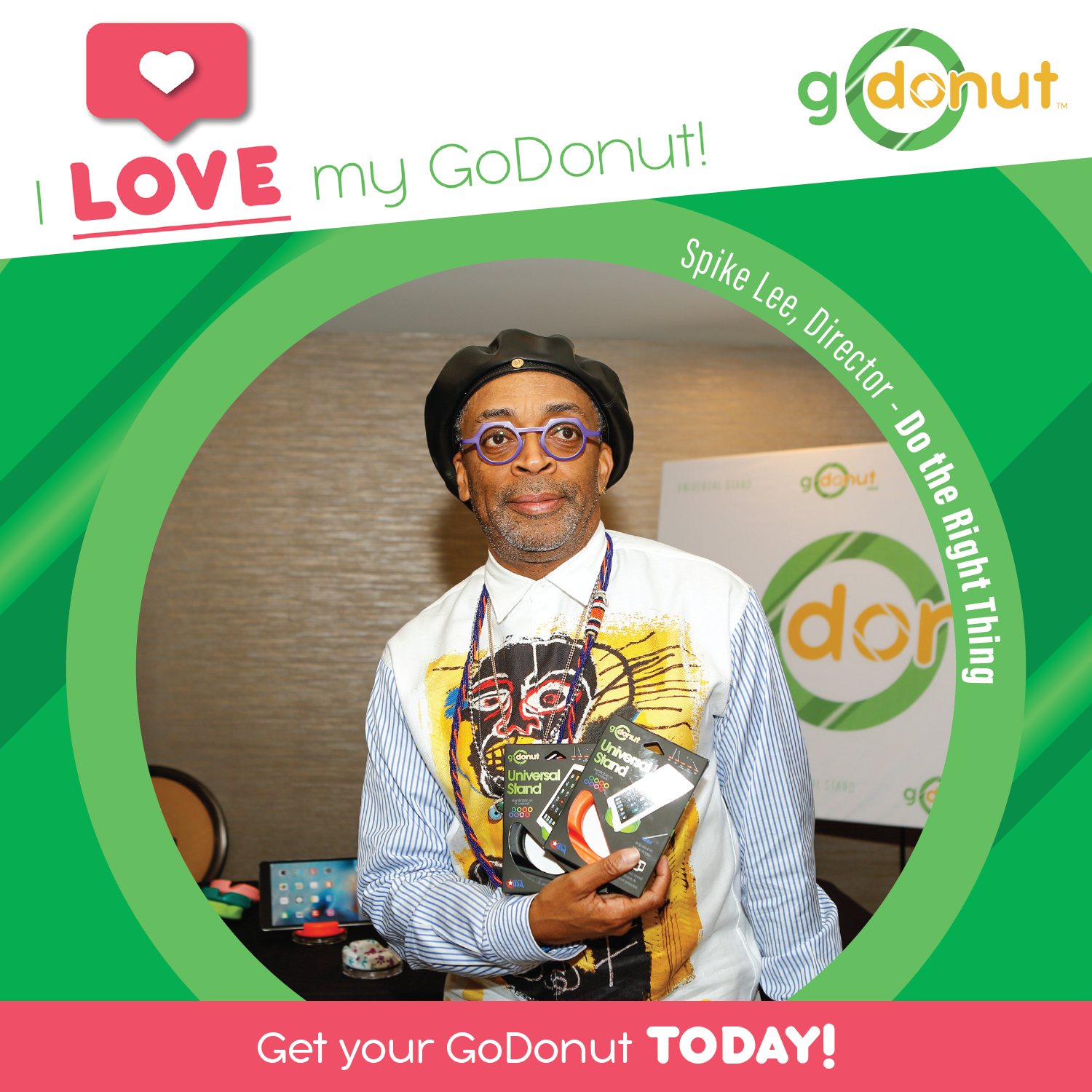 Spike Lee w/ the GoDonut'