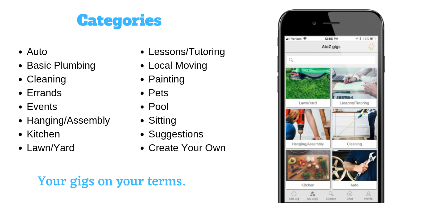 New Startup, AtoZgigs, Launches Mobile App in Phoenix, AZ'