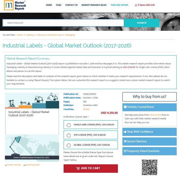 Industrial Labels - Global Market Outlook (2017-2026)'