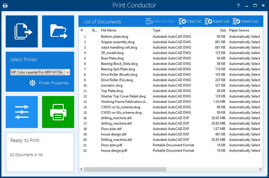 Print Conductor Screenshot