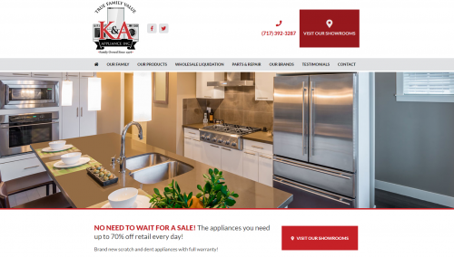 EZMarketing Develops New Website for K&amp;A Appliance'