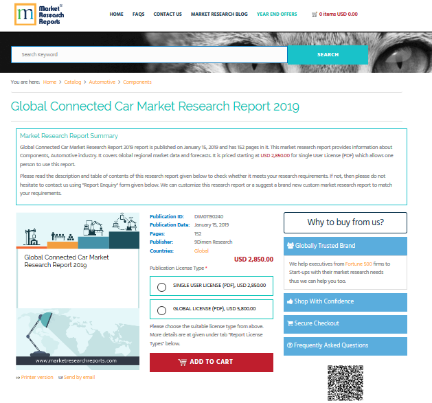 Global Connected Car Market Research Report 2019