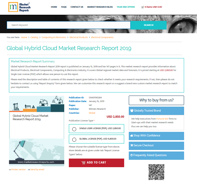 Global Hybrid Cloud Market Research Report 2019'