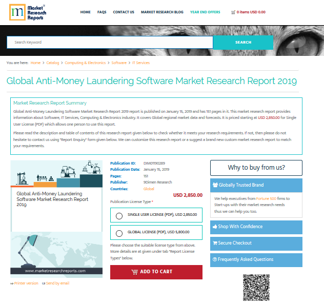 Global Anti-Money Laundering Software Market Research Report