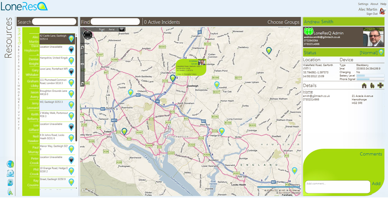 LoneResQ lone worker monitor'