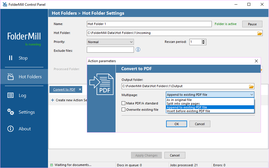 Automated PDF Conversion with FolderMill'