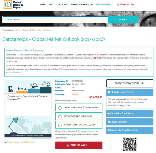 Carotenoids - Global Market Outlook (2017-2026)