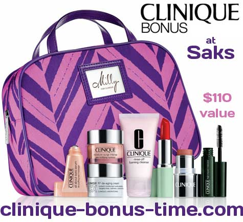 Clinique bonus days at Saks'