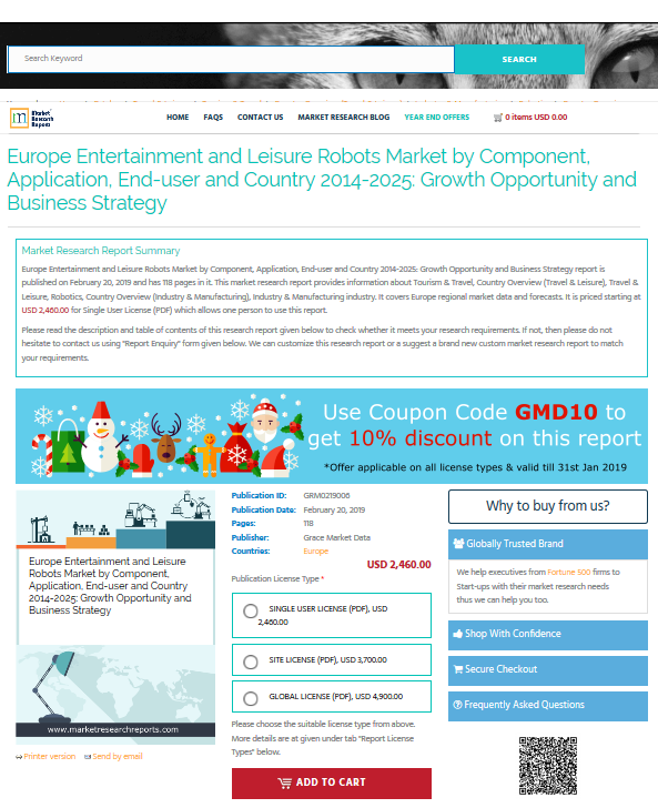 Europe Entertainment and Leisure Robots Market by Component