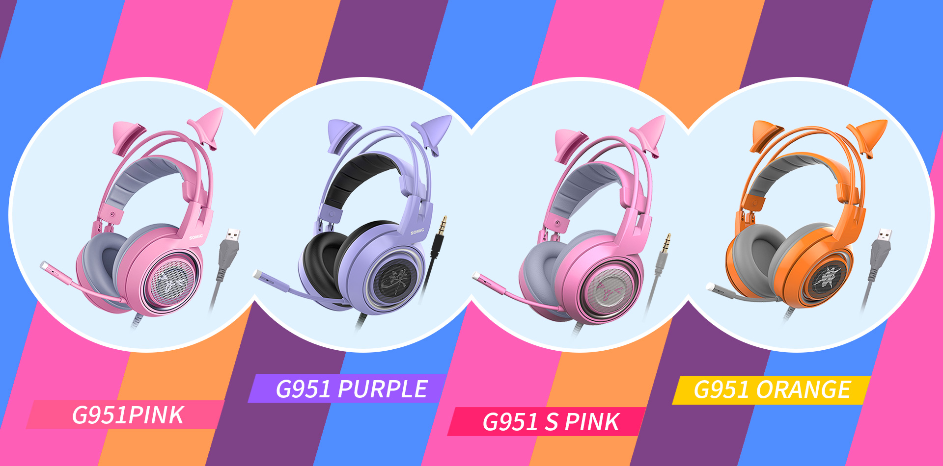 SOMiC Released 4 New Gaming Headphones for Female Gamers